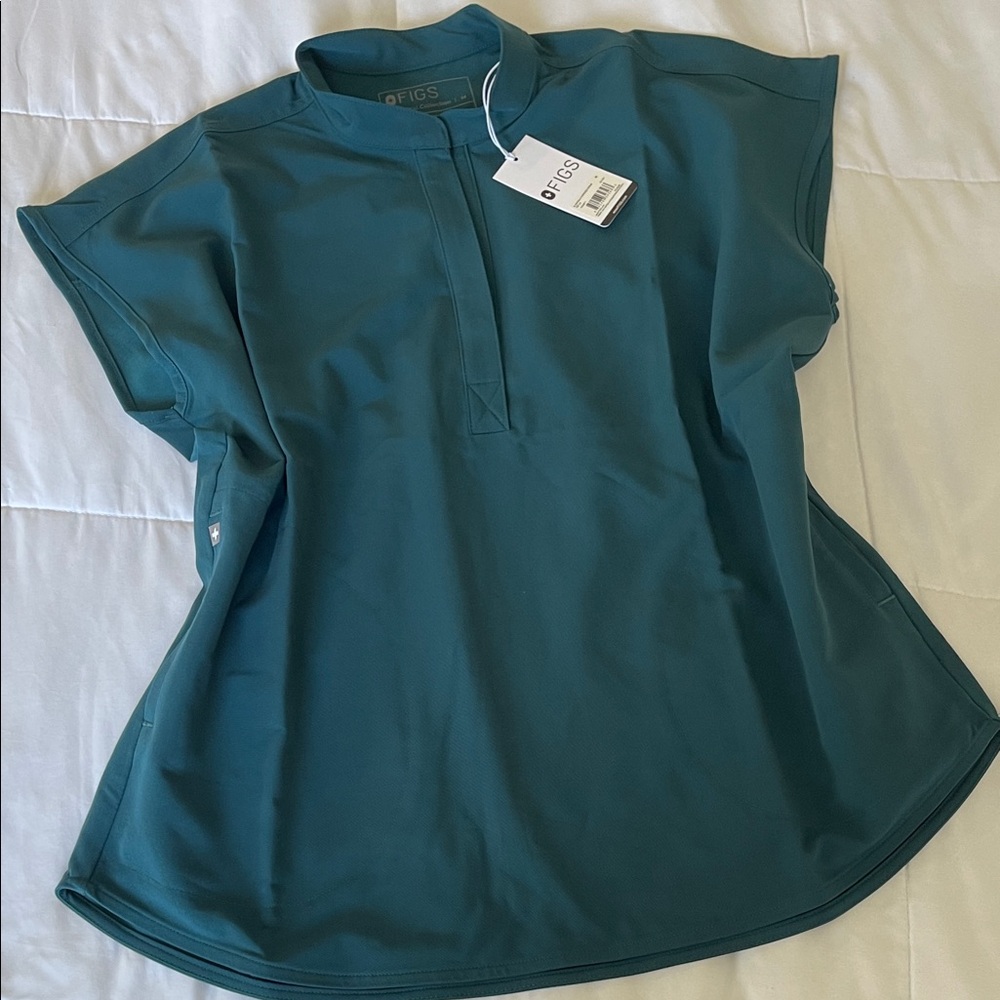 Figs Women's Teal Blouse